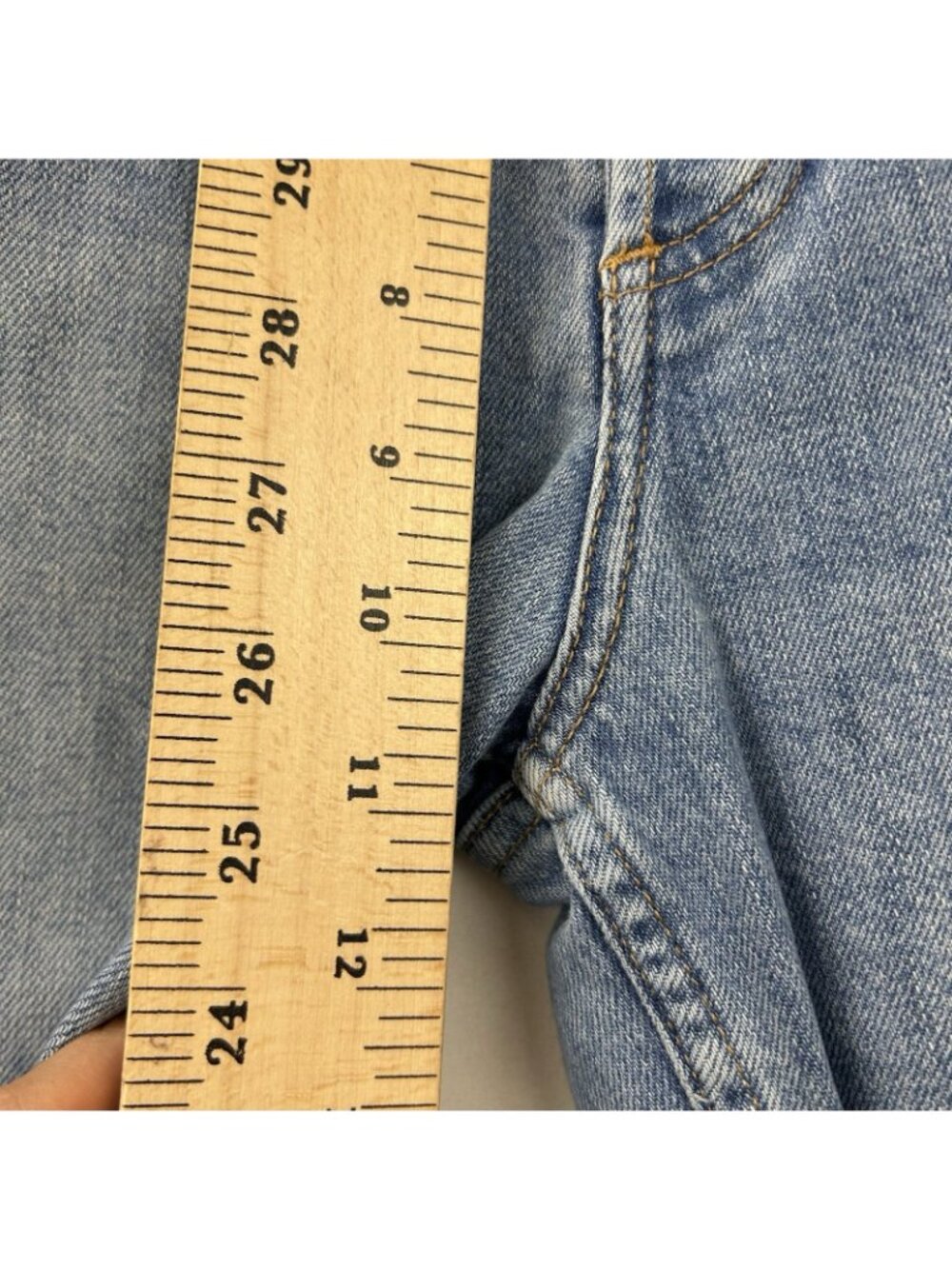Aritzia Denim Forum The Arlo High Rise Straight Sz 28L Jeans Medium Washed Denim - Picture 7 of 16